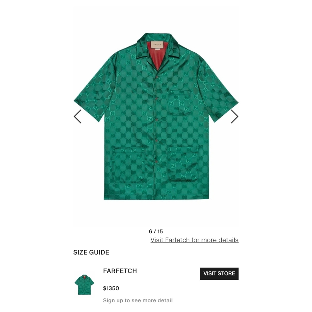 Gucci GG canvas nylon bowling shirt - Picture 2 of 4